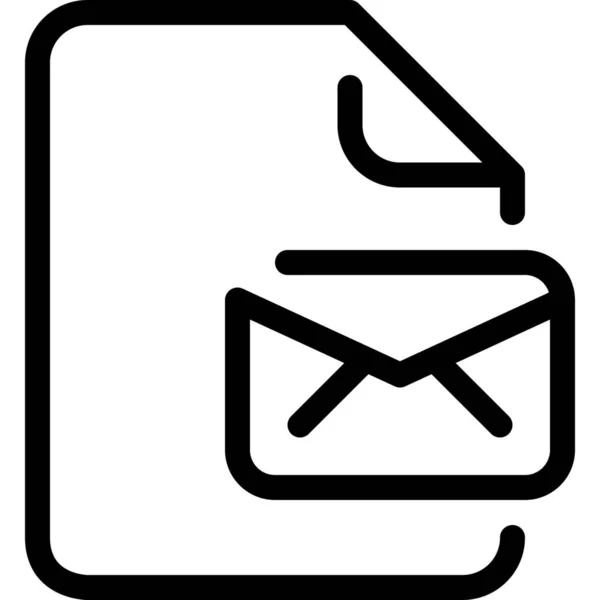 Document Email Fichier Icône Dans Style Outline — Image vectorielle