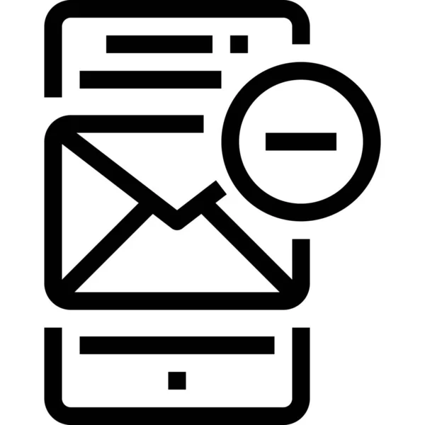 Icône Mail Appareil Communication Dans Style Outline — Image vectorielle