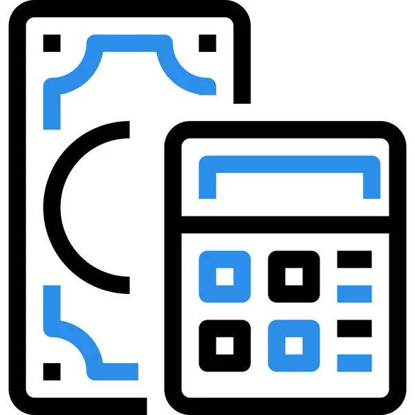 Bancaire Begroting Pictogram Contouren Stijl — Stockvector