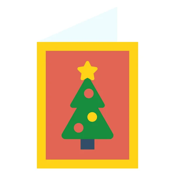 Carte Postale Mail Icône Dans Catégorie Noël — Image vectorielle