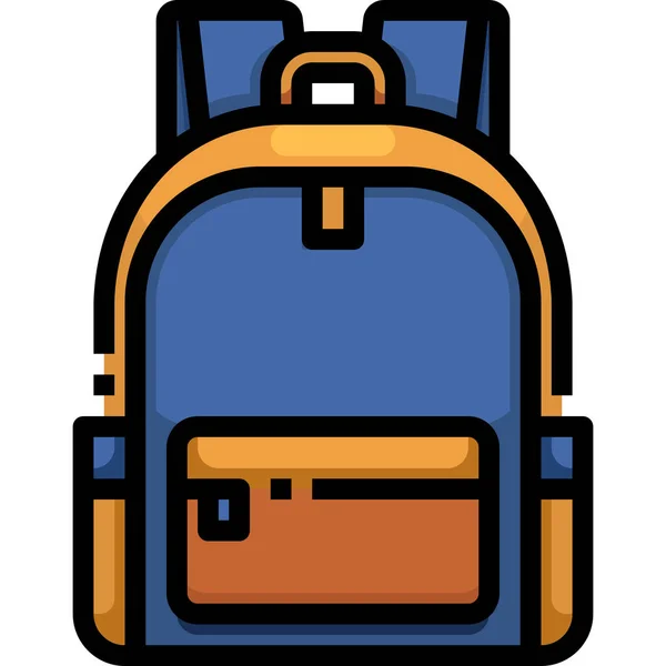 Mochila Bolsa Educación Icono — Archivo Imágenes Vectoriales