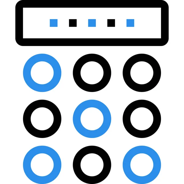 Login Password Icône Sécurisée Dans Style Outline — Image vectorielle