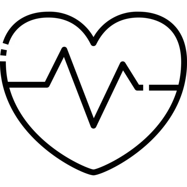 Salud Saludable Icono Del Corazón — Vector de stock