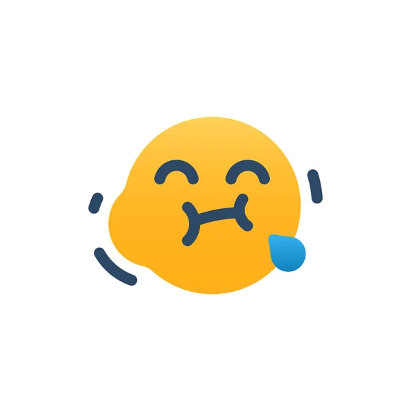 Masticar Icono Expresión Emoji — Vector de stock