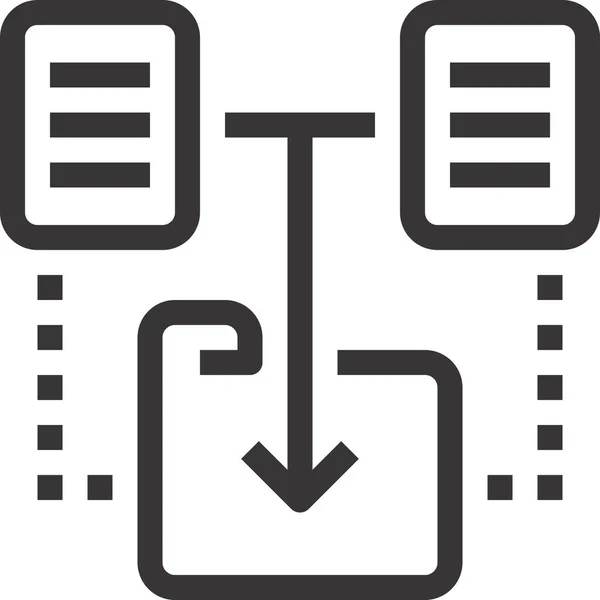 Analyse Analytics Business Icoon Outline Stijl — Stockvector