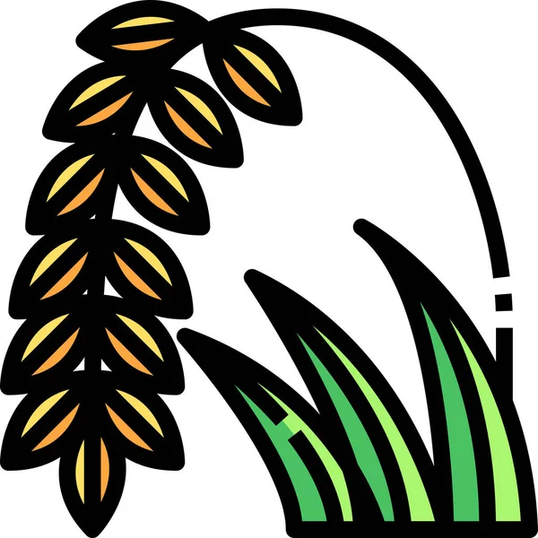 Сільське Господарство Садівництво Зернова Ікона Заповненому Контурі Стилі — стоковий вектор