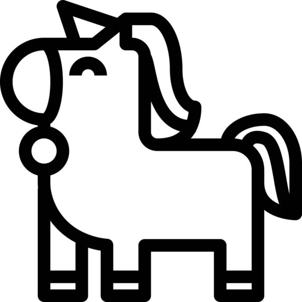 Obrys Ikony Zvířata Stylu Osnovy — Stockový vektor