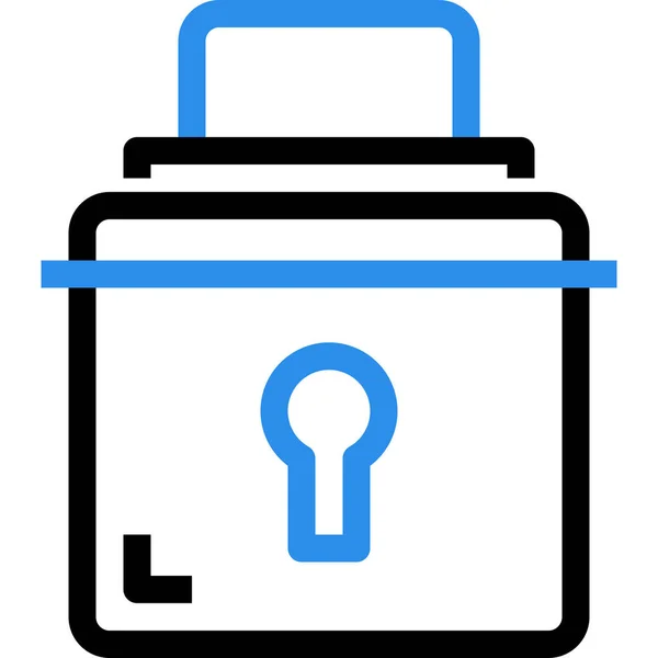 Lock Padlock Protection Icon Outline Style — Stock Vector