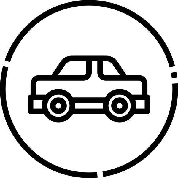 Icône Transport Automobile Voiture Dans Style Badge — Image vectorielle