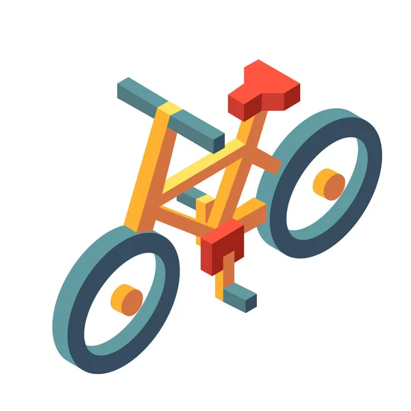 Cyklistická Ikona Isometrickém Stylu — Stockový vektor