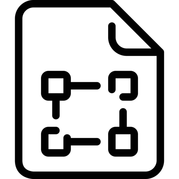 Розробка Піктограми Файла Документа Стилі Контур — стоковий вектор