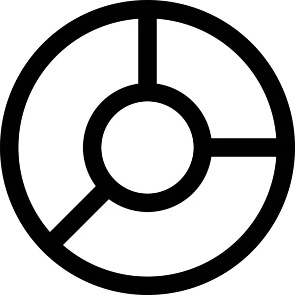 Kontoanalytiker Bar Symbol Outline Stil — Stockvektor