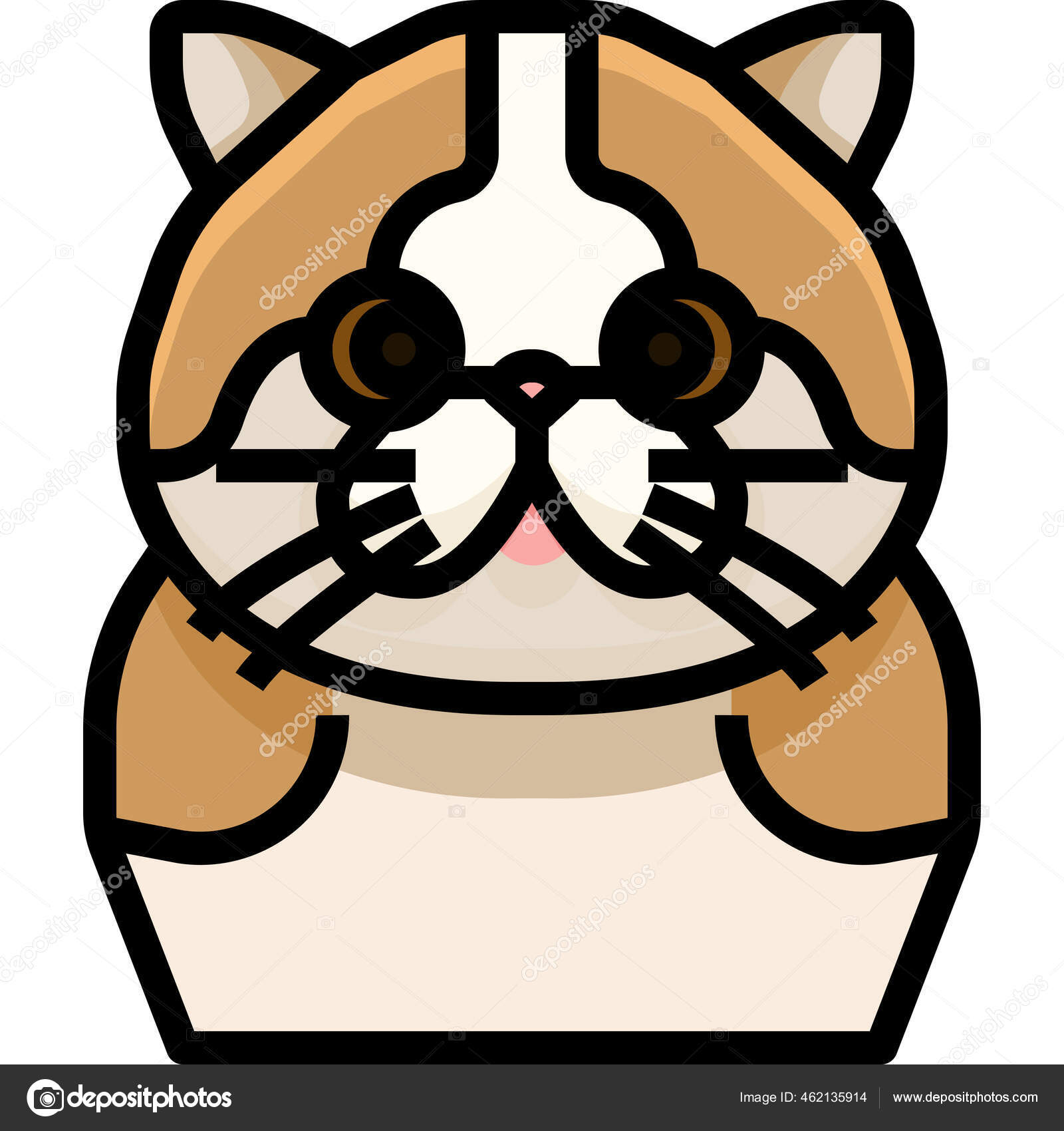 Animal Avatar Cat Icon Filled Outline Style Stock Vector by ©iconfinder  462135914