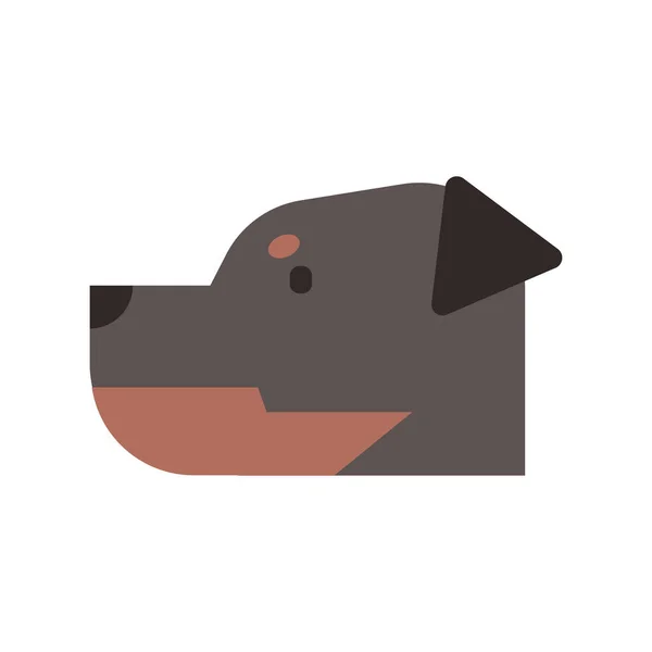 Raza Perro Canino Icono Estilo Plano — Vector de stock