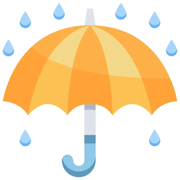 Umbrella Protection Rainy Icon Spring Category — Stock Vector