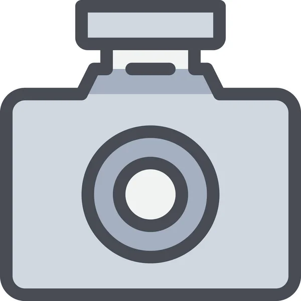 Cam Camera Apparaat Pictogram Gevulde Omtrek Stijl — Stockvector