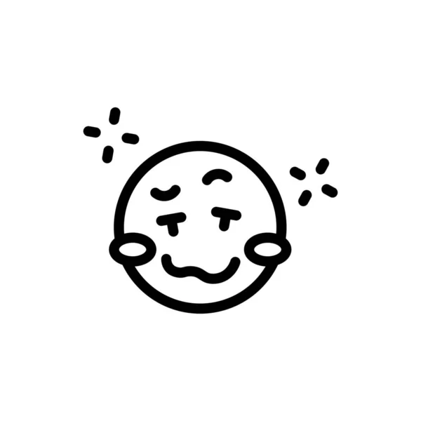 Icono Expresión Emoji Borracho — Vector de stock