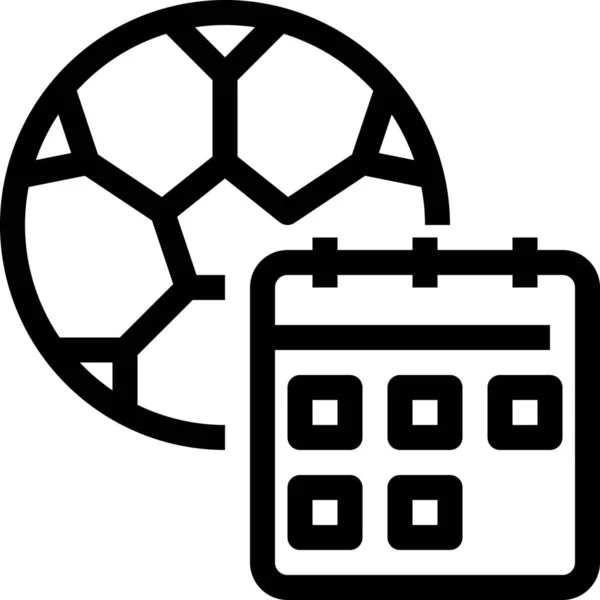 Значок Розкладу Canendar Football Sport Стилі Online — стоковий вектор