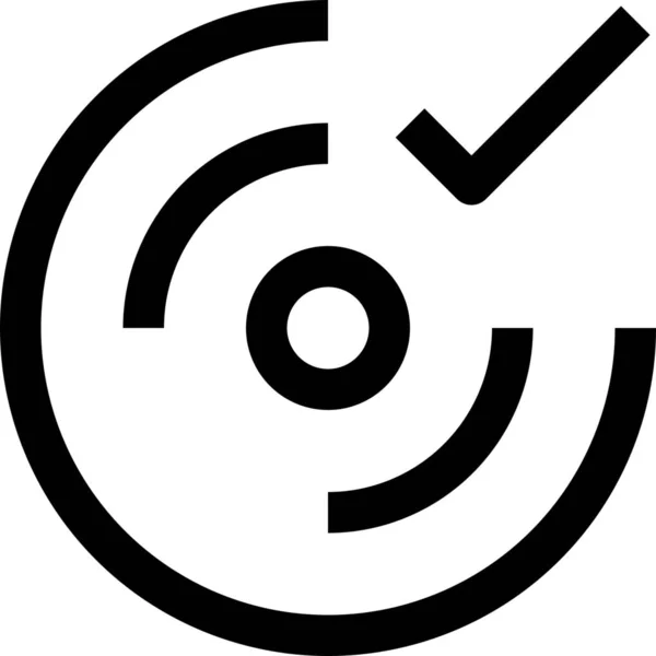 Audio Medien Symbol Outline Stil — Stockvektor