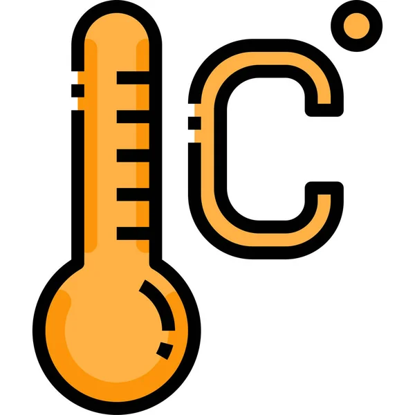 Celsius Klimaat Heet Icoon — Stockvector