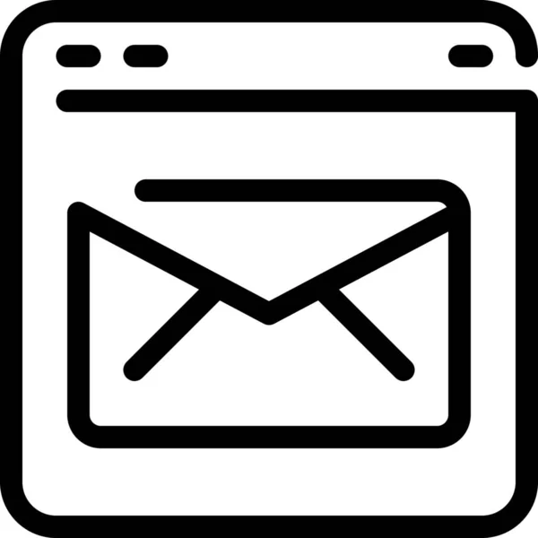 Ícone Carta Mail Comunicação Estilo Esboço —  Vetores de Stock