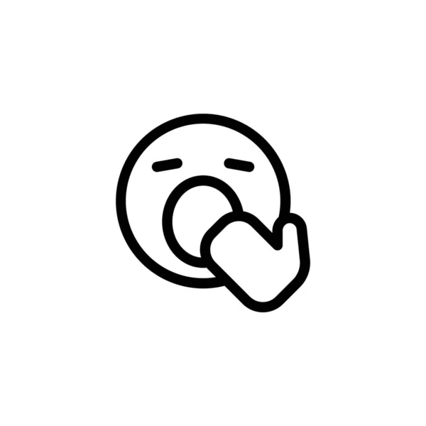 Υπνηλία Εικονίδιο Έκφρασης Emoji — Διανυσματικό Αρχείο