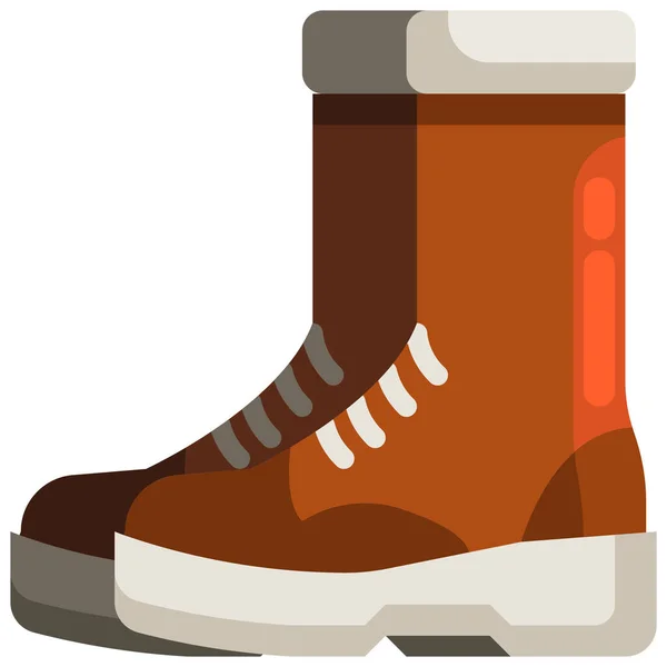 Boots Fashion Footwear Icon Flat Style — Stock Vector