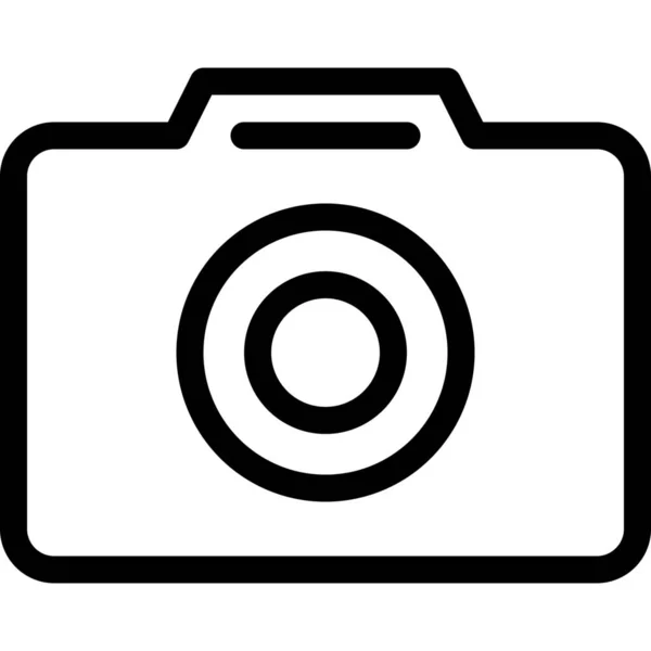 Cam Camera Apparaat Pictogram Omtrek Stijl — Stockvector