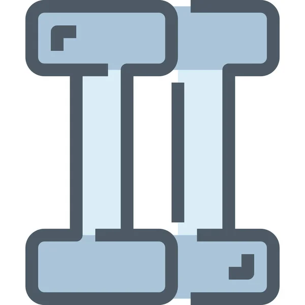 健美操哑铃体操图标充填轮廓风格 — 图库矢量图片