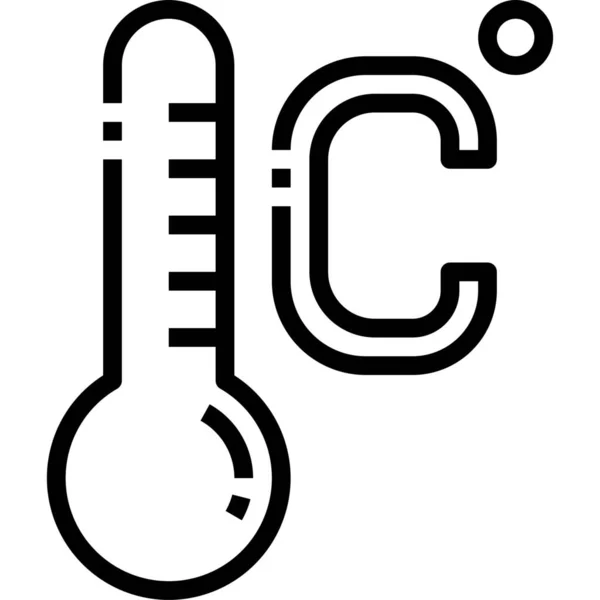 Celsius Clima Ícone Quente — Vetor de Stock