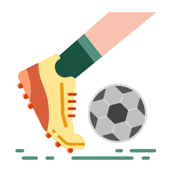 Aktivität Übung Fußball Ikone Flachen Stil — Stockvektor