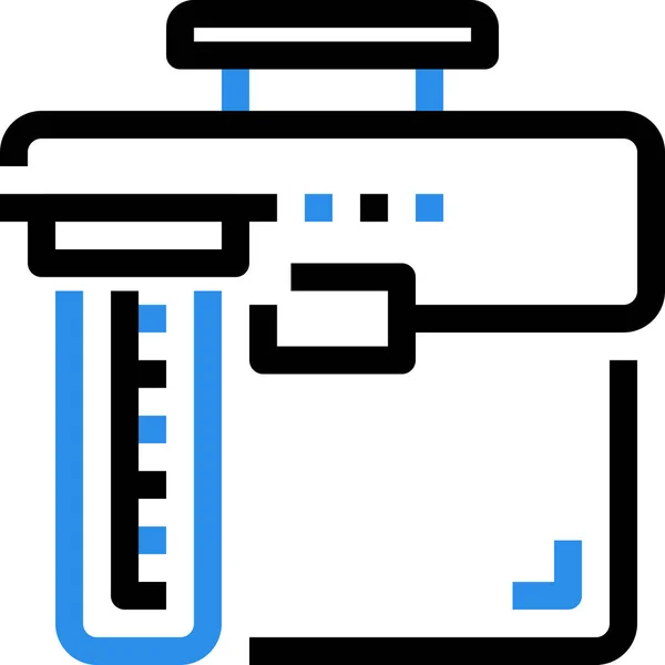 Případ Chemie Laboratorní Ikona Stylu Osnovy — Stockový vektor