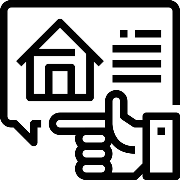 Choice House Household Icon Outline Style — Stock Vector