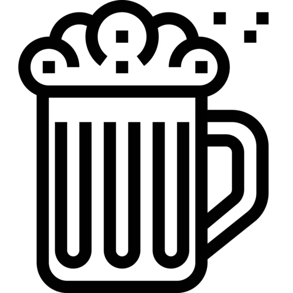Bebida Cerveja Ícone Bebida Estilo Esboço —  Vetores de Stock