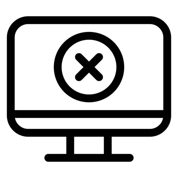 Zugriff Auf Computer Verweigern Symbol — Stockvektor