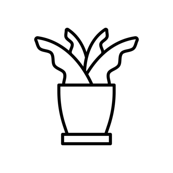 Helecho Icono Jardín Interior — Vector de stock