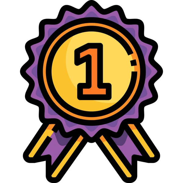 Medal First Competition Icon — Stock Vector