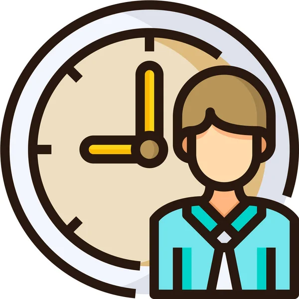 日期雇员时间表图标 — 图库矢量图片