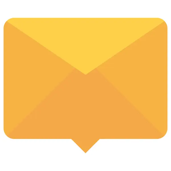 Communication Email Lettre Icône Dans Style Plat — Image vectorielle