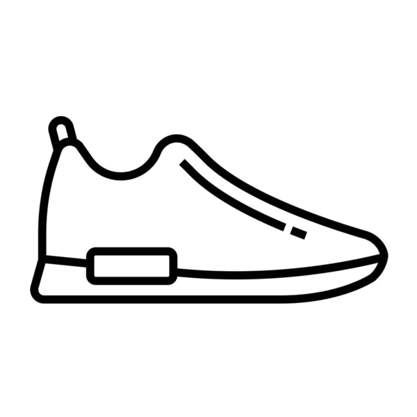 Pie Lleva Mocasín Loafer002 Icono Estilo Esquema — Vector de stock