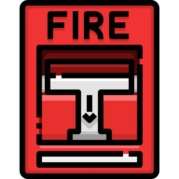 Icône Alarme Incendie Urgence Dans Catégorie Services Urgence — Image vectorielle