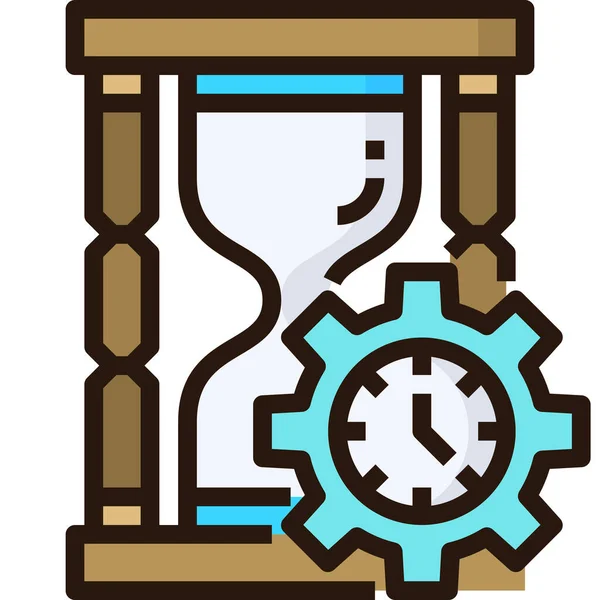 Gestión Reloj Espera Icono — Vector de stock