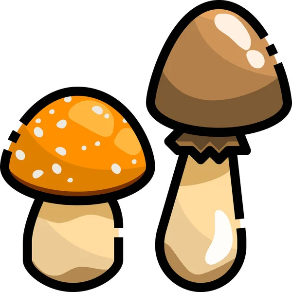 Diet Fungi Mushroom Icon — Stock Vector