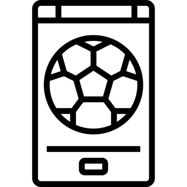 Icône Technologie Football Sportif — Image vectorielle