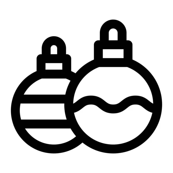 Kerstbal Kerstmis Decoratie Pictogram Kerstmis Categorie — Stockvector