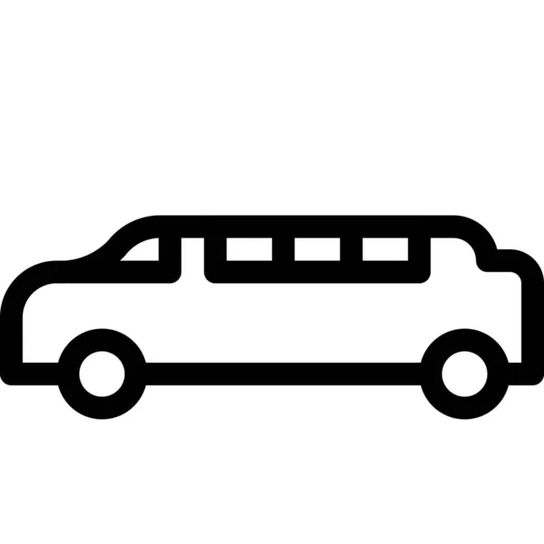 Car Limousine Transport Icon Outline Style — Stock Vector