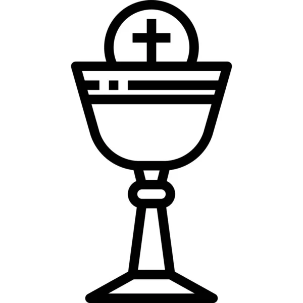 复活节传统古董图标高脚杯 — 图库矢量图片
