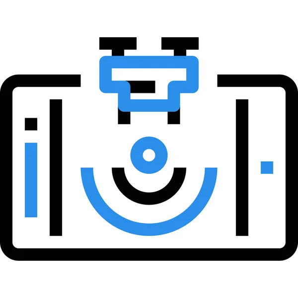 连接交付无人机图标的轮廓风格 — 图库矢量图片
