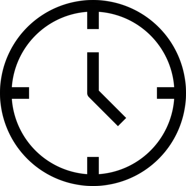 Business Calendar Clock Icon Outline Style — 스톡 벡터