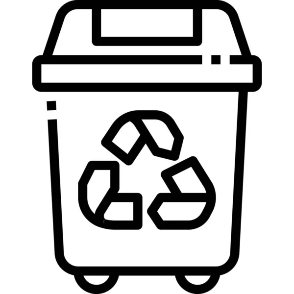 Prullenbak Prullenbak Pictogram — Stockvector